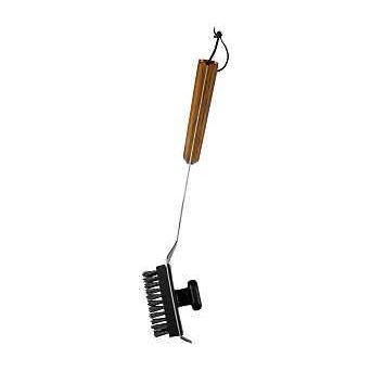 Traeger BAC537 Grill Cleaning Brush Nylon Bristle Wood Handle Dual-Grip Handle