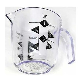 Chef Craft 20789 Measuring Cup Metric Graduation Plastic Clear