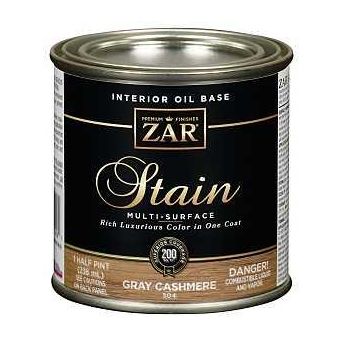 ZAR 50406 Interior Stain Gray Cashmere Liquid 0.5 pt