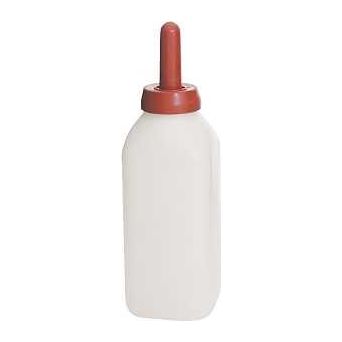 Little Giant 9812 Nursing Bottle Square 2 qt Capacity Polyethylene Bucket Translucent Bucket Snap-On Nipple