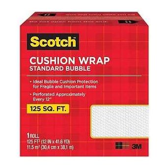 Scotch 7962 Cushion Wrap 125 ft L 12 in W Nylon/Polyethylene Clear