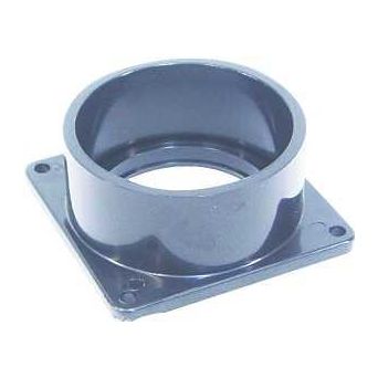 US Hardware RV-702B Socket with Flange 3 in ID Slip x Female ABS Black