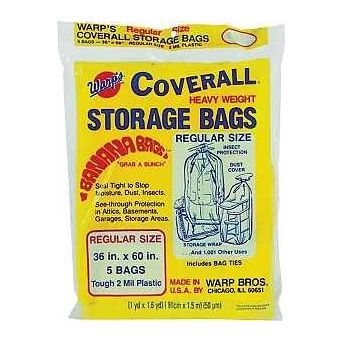 Warp's Banana Bags CB-36 Storage Bag R Plastic Yellow 36 in L 60 in W 2 mil Thick