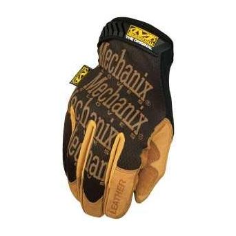 Mechanix Wear Durahide Series LMG-75-010 Mechanic Gloves L Wing Thumb Hook-and-Loop Cuff Leather Tan