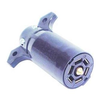 US Hardware RV-488C Trailer Connector with Grip 12 V 7-Pole Plastic Black
