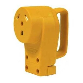 Camco USA 55343 Replacement Receptacle 125 V 30 A Female Contact Yellow