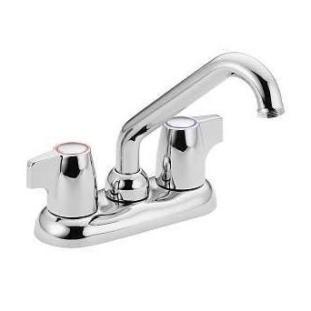 Moen Chateau Series 74998 Laundry Faucet 2-Faucet Handle Chrome Plated Deck Mounting Mini Blade Handle