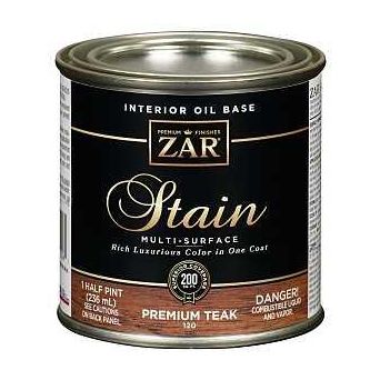 ZAR 12006 Wood Stain Teak Natural Liquid 0.5 pt Can