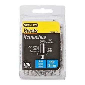STANLEY PSS44-1B Pop Rivet High-Strength Reusable Galvanized Steel 100/PK