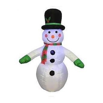 Hometown Holidays 90333 Christmas Inflatable Snowman 4 ft H Nylon White LED Bulb