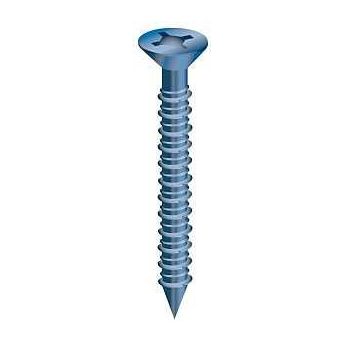 Cobra Anchors 621J Screw 3/16 in Thread 1-3/4 in L Flat Head Phillips Robertson Drive Steel Fluorocarbon-Coated 25/PK