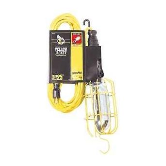 CCI 2893 Work Light with Outlet and Metal Guard 12 A 120 V Incandescent Lamp Yellow