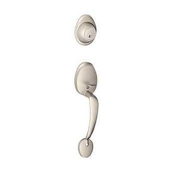 Schlage Barcelona Series JH58BAR619 Combination Lockset Mechanical Lock Grip Only Handle Satin Nickel 3 Grade Metal