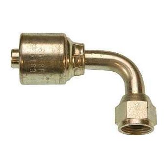Gates MegaCrimp G251800404 Hose Elbow 1/4 in Female Flare 90 deg Angle Steel Zinc