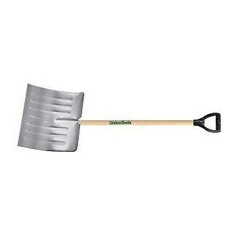 UnionTools 1640400 Snow Shovel 18 in W Blade 14-1/2 in L Blade Aluminum Blade Wood Handle 51 in OAL