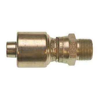 Gates MegaCrimp G25105-0606 Hose Coupling 3/8-18 Crimp x NPTF Straight Angle Steel Zinc