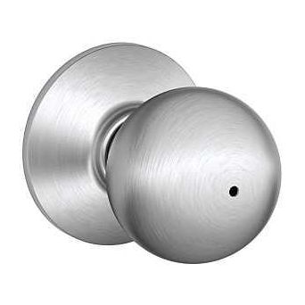 Schlage F Series F40CSVORB626 Privacy Lever Mechanical Lock Satin Chrome Knob Handle Metal Residential 2 Grade