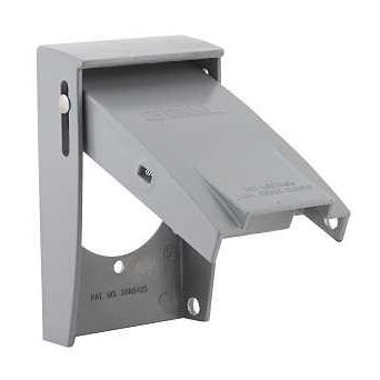 Hubbell 5030-0 Cover 2-5/32 in Dia 4-1/2 in L 2-3/4 in W Aluminum Gray Powder-Coated