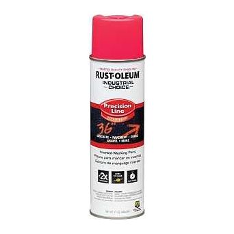 Rust-Oleum 1661838 Inverted Marking Spray Paint Gloss Fluorescent Pink 17 oz Can