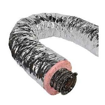 Master Flow F6IFD10X300 Insulated Flexible Duct 10 in 25 ft L Fiberglass Silver