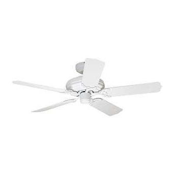 Hunter Sea Air Series 53054 Ceiling Fan 5-Blade White Housing White Blade 52 in Sweep Plastic Blade 3-Speed