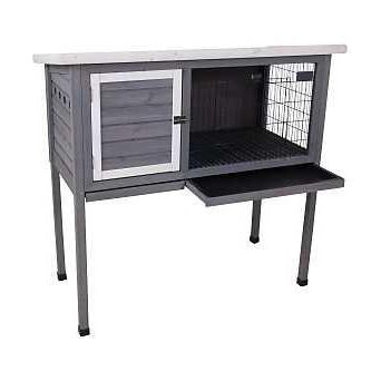 Petmate Precision Pet 7029115 Extreme Rabbit Shack II 46 in W 24 in D 48 in H Wood Gray/White