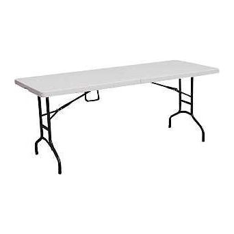 Simple Spaces TBL-072 Fold-in-Half Table 6 ft OAW 29-1/2 in OAD 29 ft OAH Steel Frame Polypropylene Tabletop