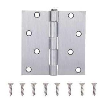 ProSource 20339SCX Square Corner Door Hinge Steel Satin Chrome Loose Pin 180 deg Range of Motion