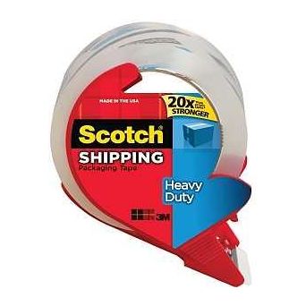 Scotch 3850S-RD Packaging Tape 38.2 yd L Clear 1.88 in W 3.1 mil Polypropylene Backing