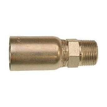 Gates MegaCrimp G25100-0608 Hose Coupling 1/2-14 Crimp x NPTF Straight Angle Steel Zinc