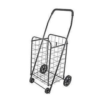 Simple Spaces TPG-G80033L Shopping Cart 19 in OAW 36 in OAH 1-Shelf Steel Shelf Black Shelf