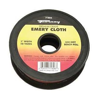 Forney 71806 Bench Roll 1 in W 10 yd L 320 Grit Premium Aluminum Oxide Abrasive Emery Cloth Backing