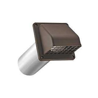 Lambro 224BS Hood Vent 6.49 in W Hood 4.81 in H Hood 4 in Duct Plastic Hood Brown Hood