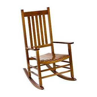 Seasonal Trends KN KN-28N Porch Rocker 69 in OAW 34 in OAD 45.75 in OAH Indonesian Hardwood Natural