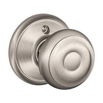 Schlage F170VGEO619 Dummy Knob Knob Handle Round Design Satin Nickel Residential Metal