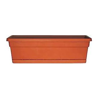 Southern Patio WB3012TC Window Box Planter 7.22 in H 29-3/4 in W 8 in D Plastic Terracotta