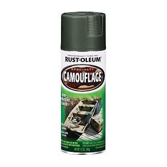 Rust-Oleum 1919830 Camouflage Spray Paint Ultra Flat Deep Forest Green 12 oz Can