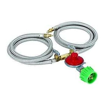 Bayou Classic M2HPH Hose and Regulator Kit 1/8 in Connection 36 in L Hose Stainless Steel