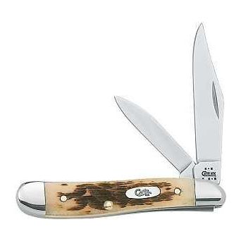 Case 045 Folding Pocket Knife 2.1 in Clip 1.53 in Pen L Blade Tru-Sharp Surgical Stainless Steel Blade 2-Blade