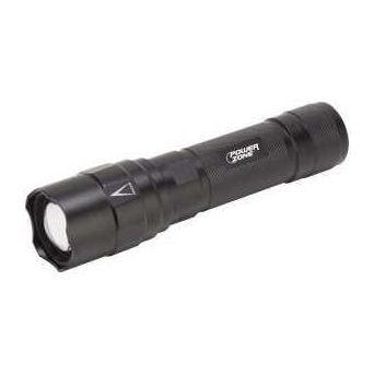 PowerZone 12083 Tactical Flashlight AA Battery LED Lamp 400 Lumens 120 m Beam Distance 10 hrs Run Time Black