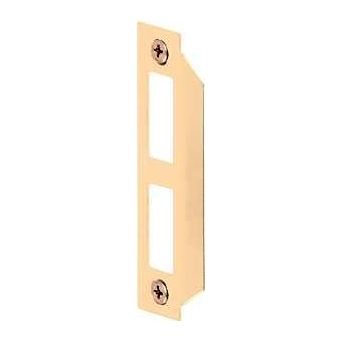 Defender Security E 2435 Strike Plate 3-21/32 in L 15/16 in W Steel Brass