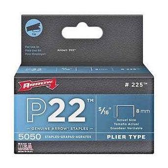 Arrow P22 Series 225 Staple 7/16 in W Crown 5/16 in L Leg
