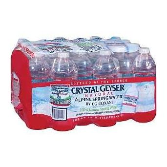 Crystal Geyser 24514-7 Bottle Water Liquid Spring Flavor 16.9 oz Bottle