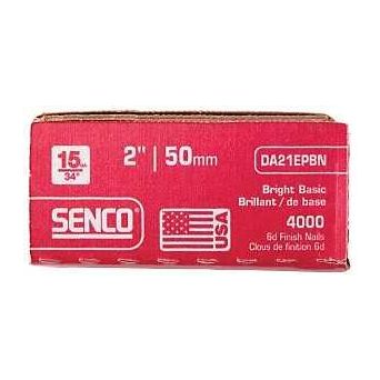 Senco DA21EPBN Finish Nail Glue Collation 2 in L 15 Gauge Steel Bright Basic Brad Head Smooth Shank