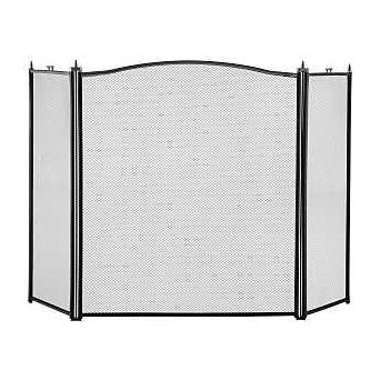 Simple Spaces C31020ASK3L 3-Panel Fireplace Screen Antique Silver