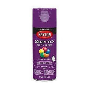 Krylon K05536007 Enamel Spray Paint Gloss Plum 12 oz Can