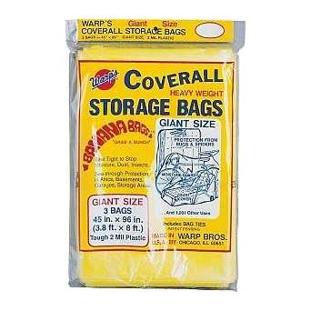 Warp's Banana Bags CB-45 Storage Bag Giant Plastic Yellow 45 in L 96 in W 2 mil Thick