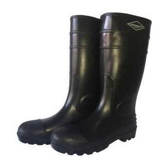 Diamondback L-G06B9 Knee Boots 9 Black PVC Upper Slip on Boots Closure
