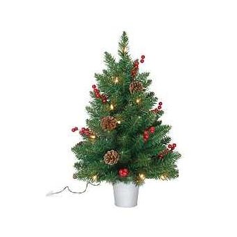 Hometown Holidays 49724 Christmas Specialty Decoration Trees 100% PVC Green Tungsten Bulb